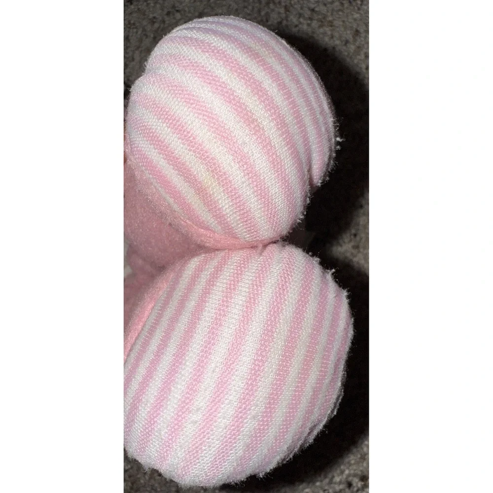 Goldberger Fuzzy Fleece Baby Plush Doll Pink Stripes Pj's Vinyl 11